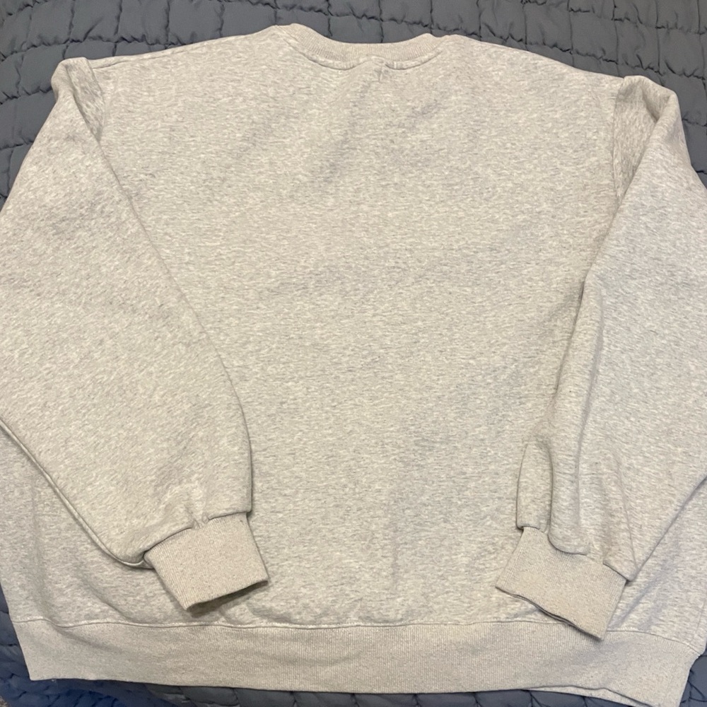 PARKE XXL Varsity Heather Gray & Navy Crewneck Sweatshirt - Picture 4 of 4